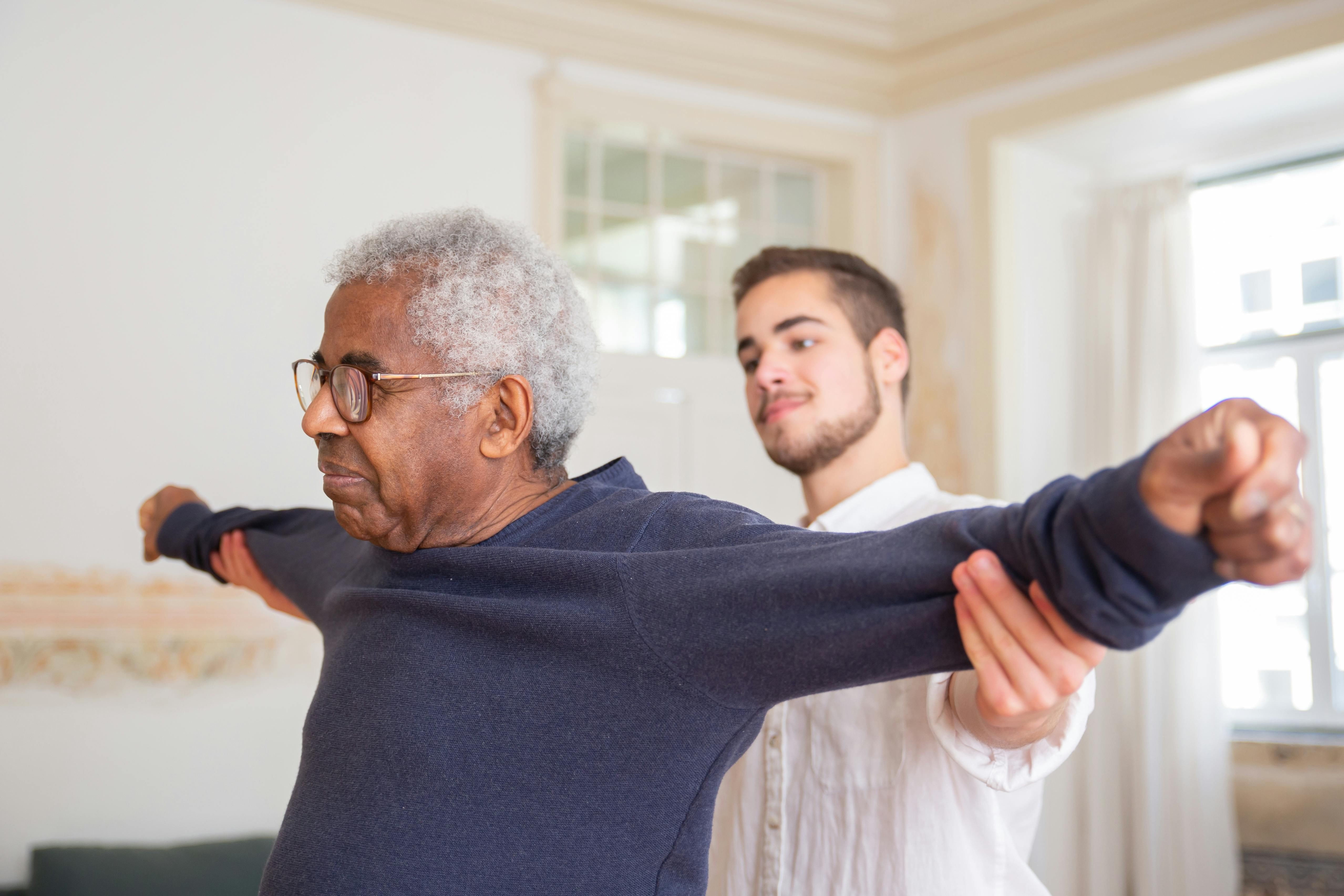 Resident in physical therapy session at The Waters of Springfield